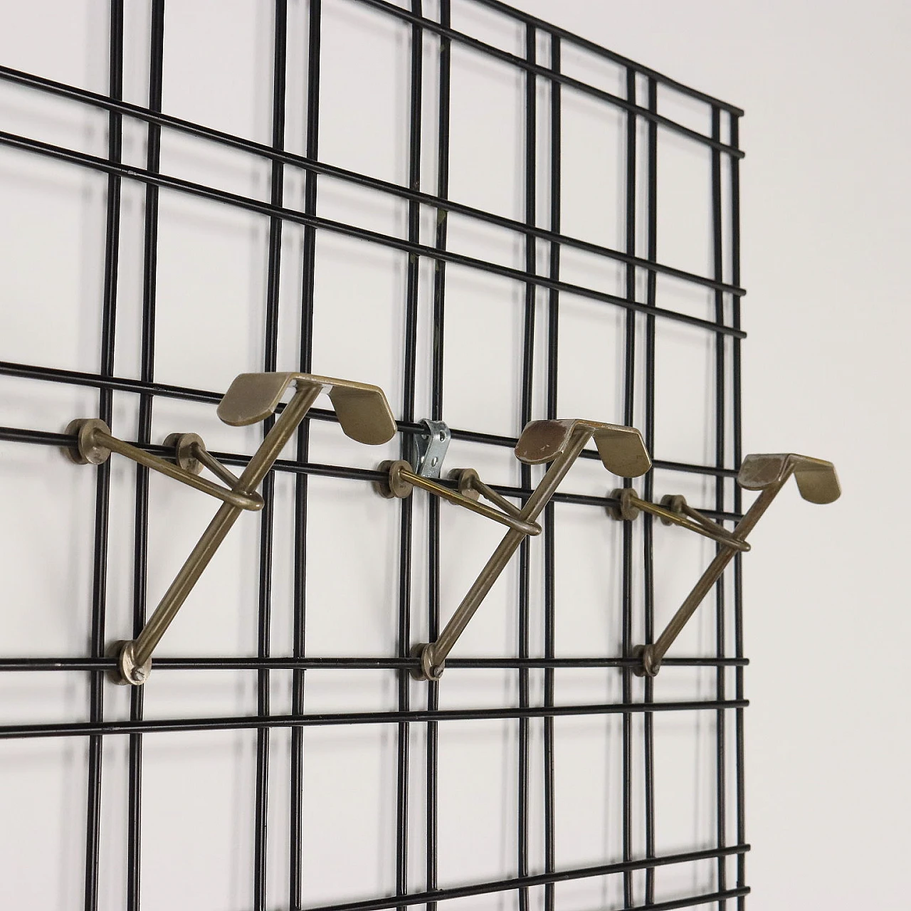 Coat stand in metal and brass, 1960s 3