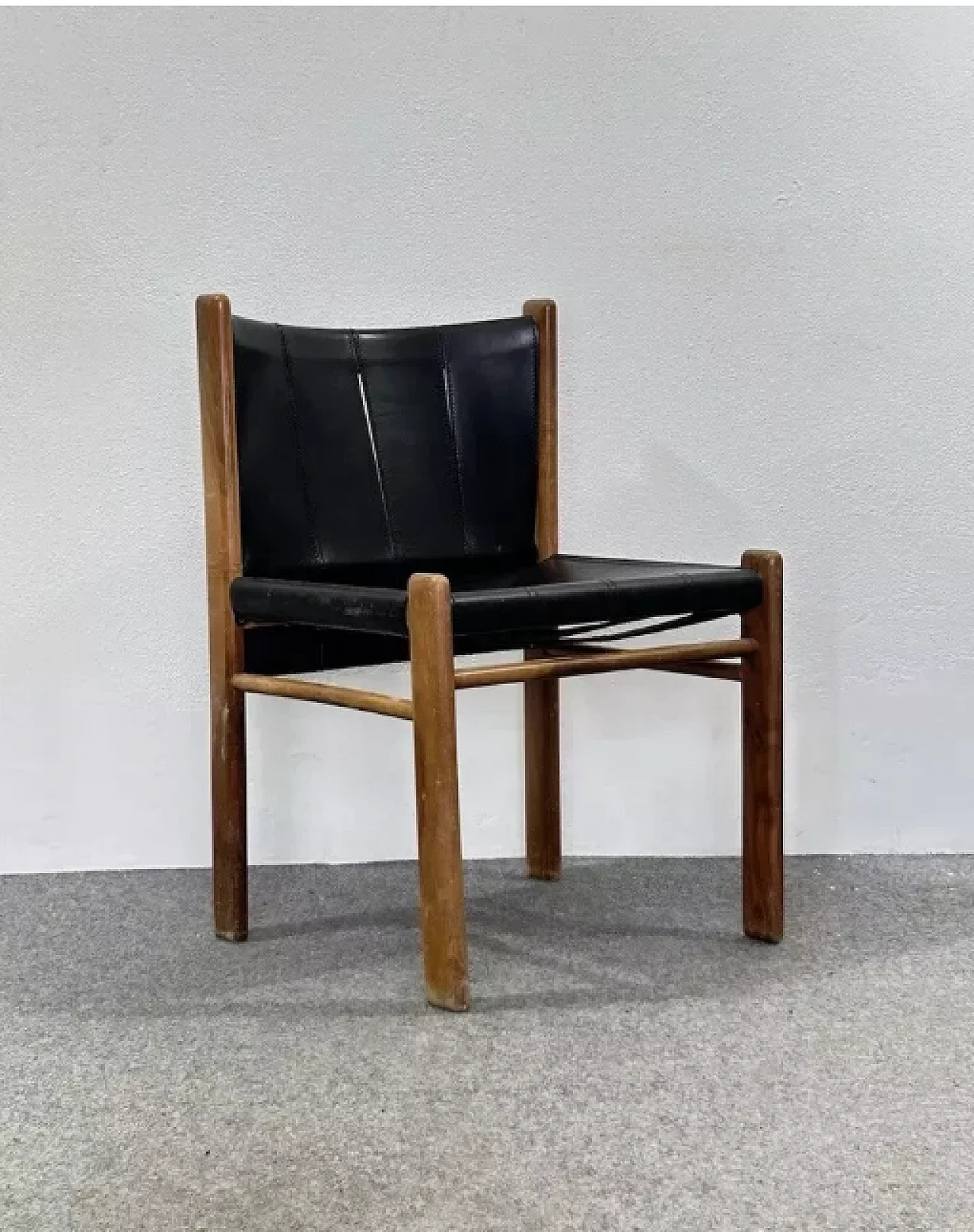 Sedia in teak di Gianfranco Frattini per Bernini, anni '80 1