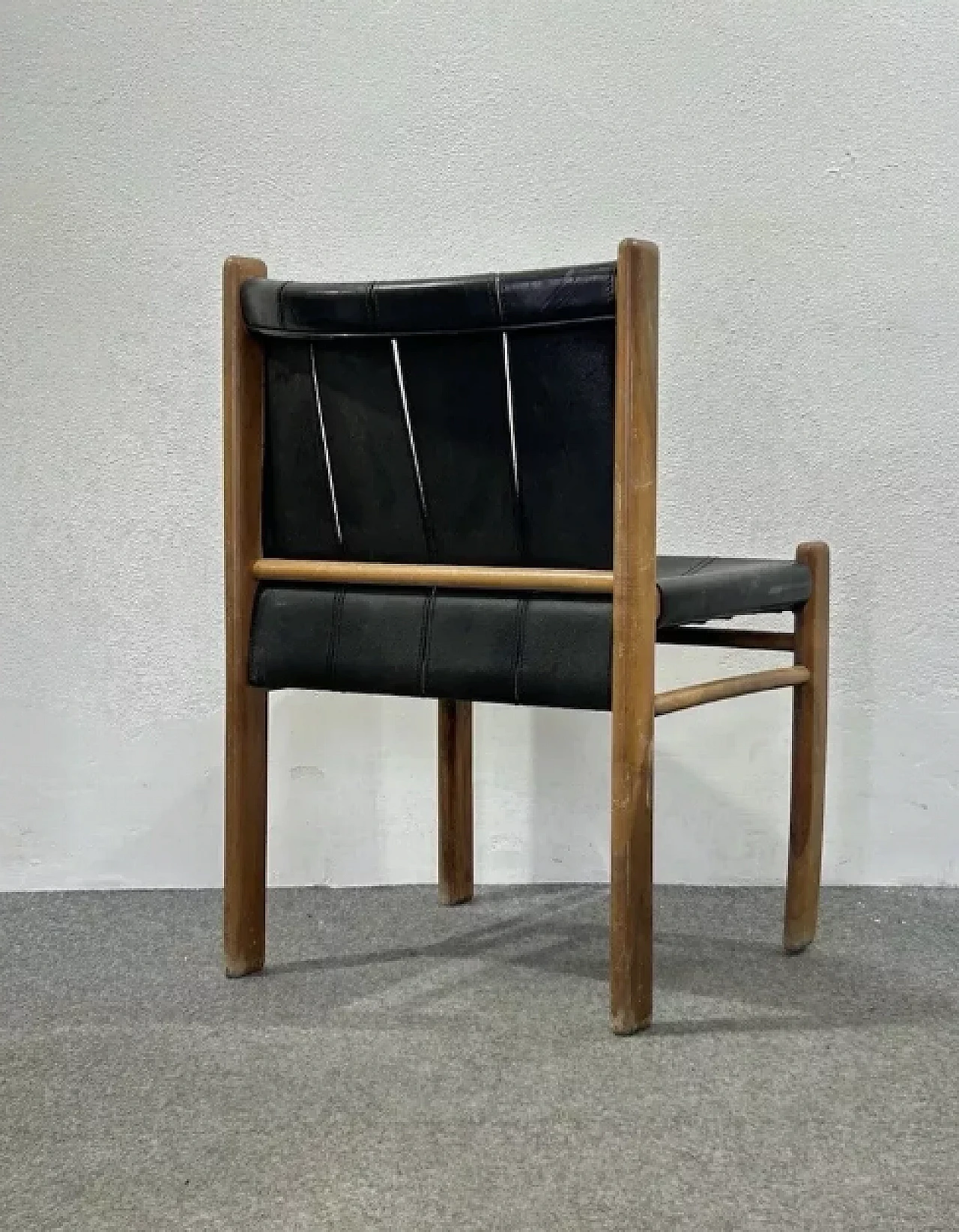 Sedia in teak di Gianfranco Frattini per Bernini, anni '80 5