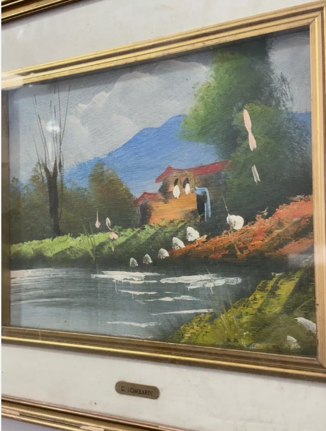 Landscape by Giuseppe Lombardi, oil on canvas, late 20th century 2