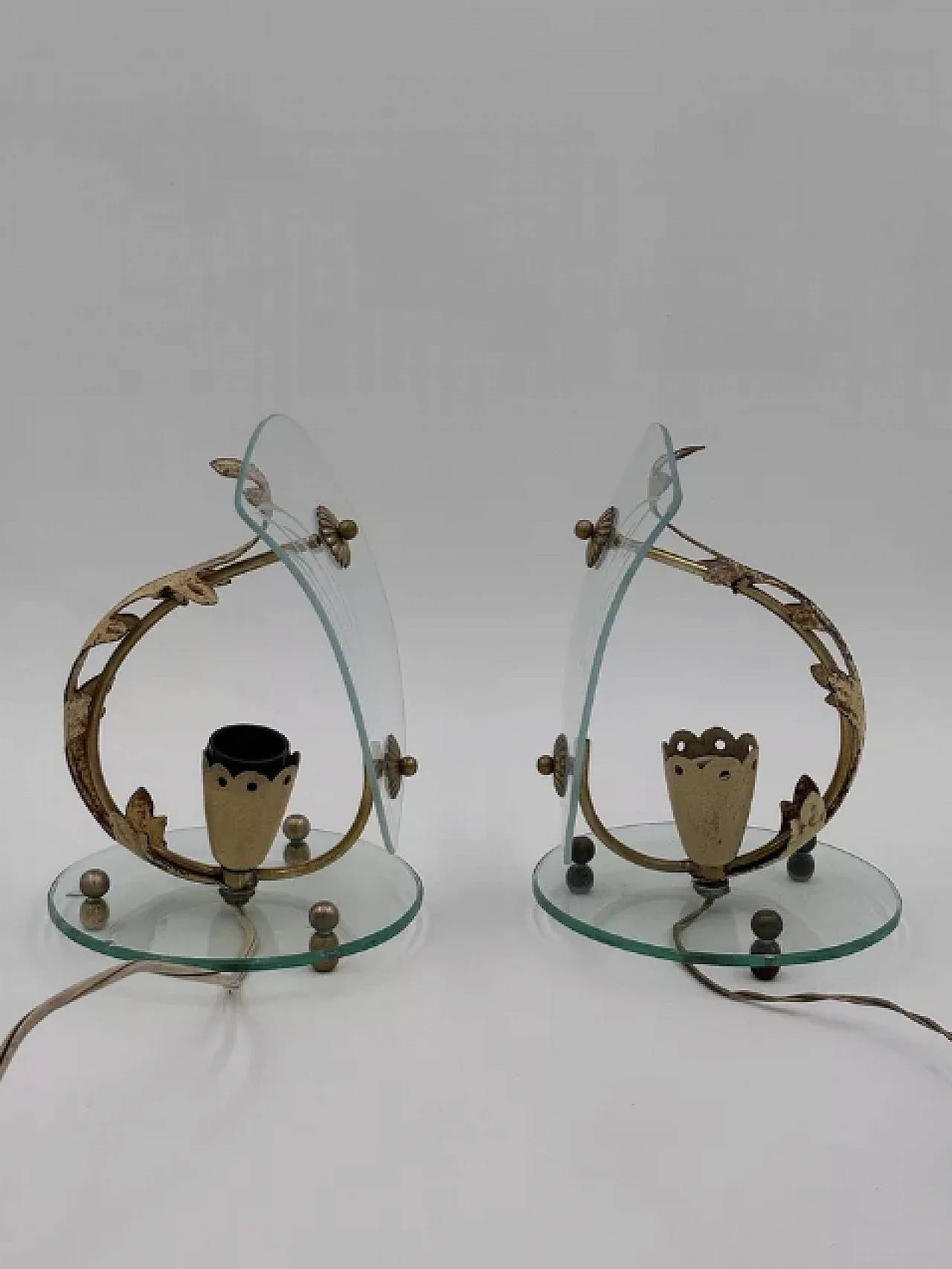 Pair of abat jour by Pietro Chiesa, 1950s 2