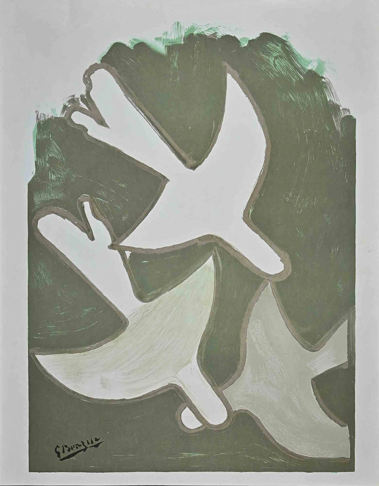 Georges Braque, Les Oiseaux Blancs, Lithograph 2000s 1