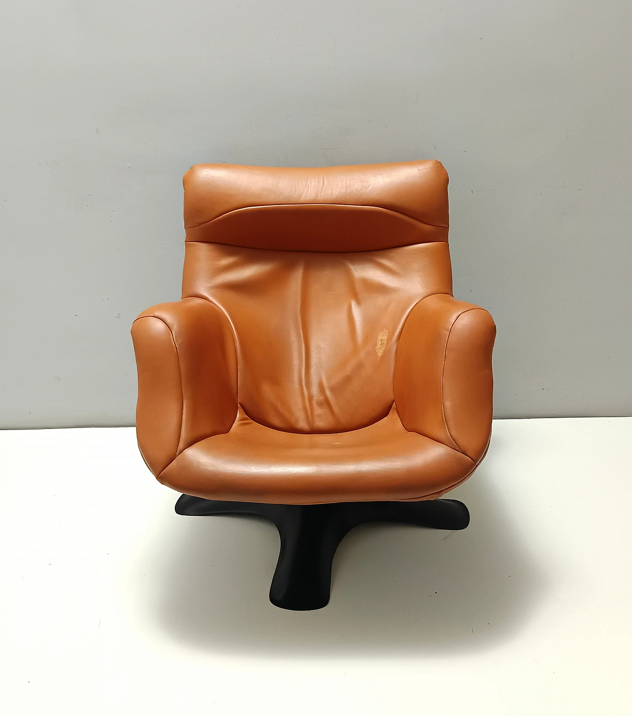 Karuselli leather chair by Yrjö Kukkapuro for Haimi, 1970s 1