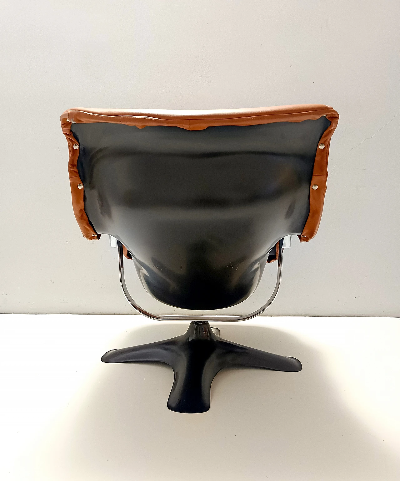 Karuselli leather chair by Yrjö Kukkapuro for Haimi, 1970s 7