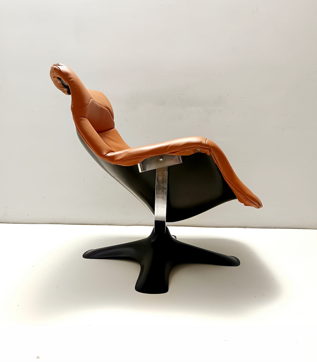 Karuselli leather chair by Yrjö Kukkapuro for Haimi, 1970s 9