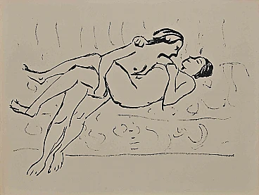 Albert Marquet, Erotic Scene, Lithograph 1920s-1930s