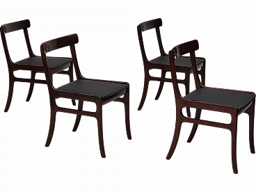 4 Mahogany dining chairs by Ole Wanscher, 1960s