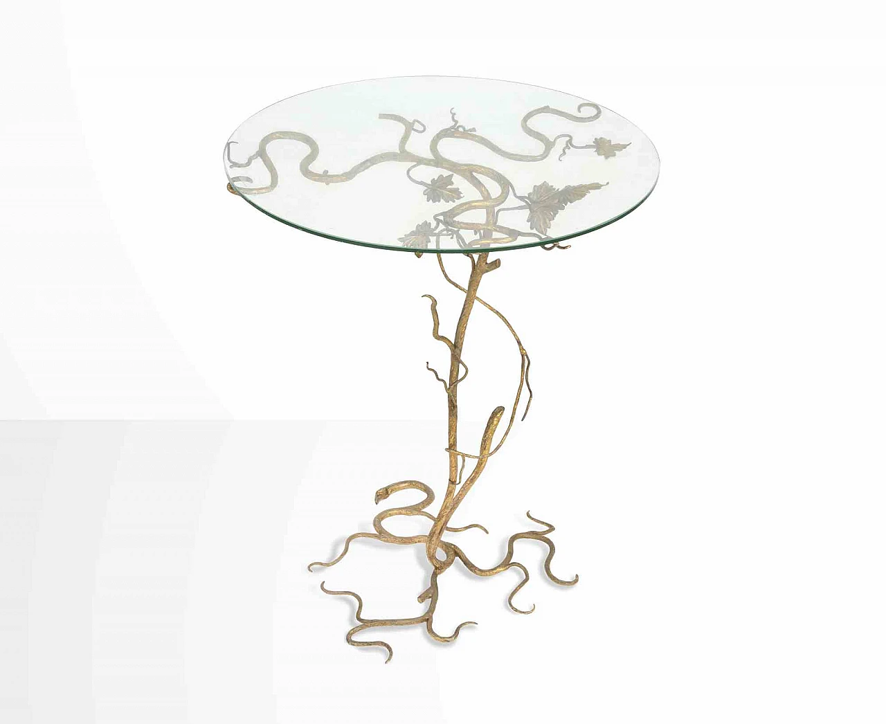 Vine artistic brass coffee table, 2000s 1