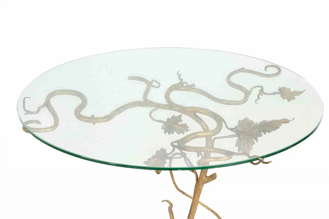 Vine artistic brass coffee table, 2000s 2