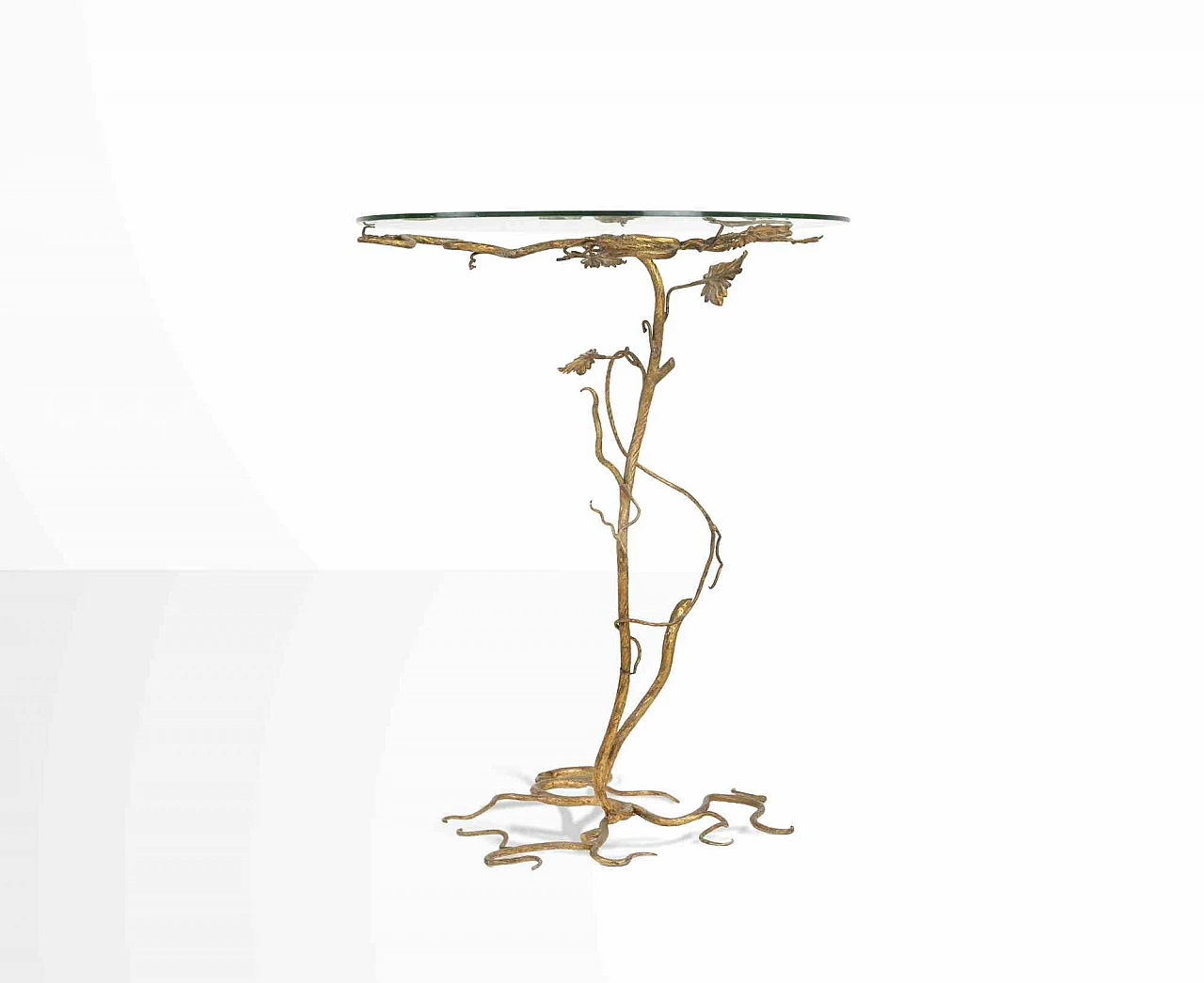 Vine artistic brass coffee table, 2000s 3