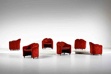 Osvaldo Borsani, Six PS142 armchairs 1960s-1970s