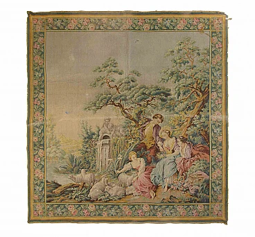 Artist XX century, Vintage Tapestry with Bucolic Scene 2000s