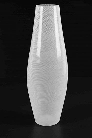 Anonymous, White Glass Vase 1960s-1970s