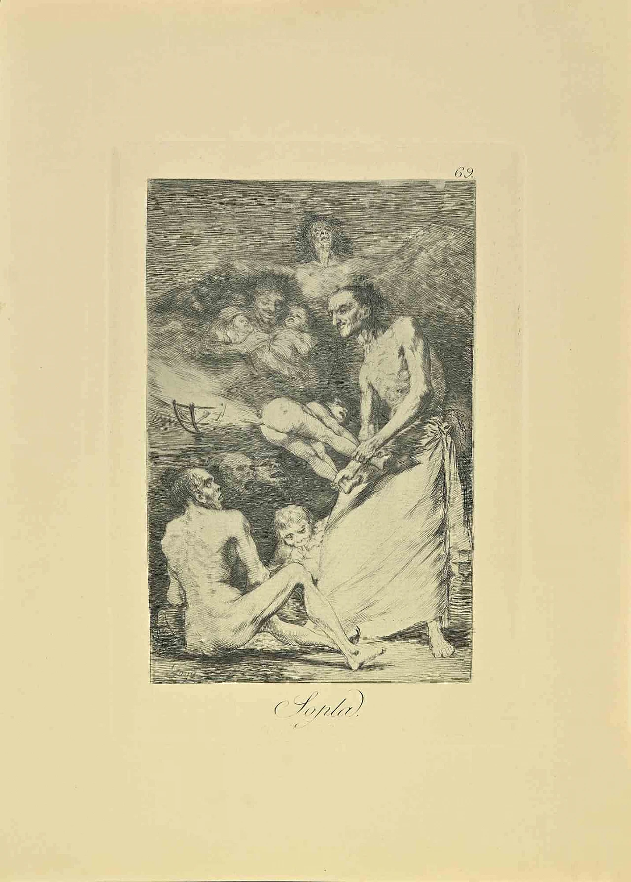 Francisco Josè de Goya y Lucientes, Blow, Etching Aquatint Drypoint 19th century 1