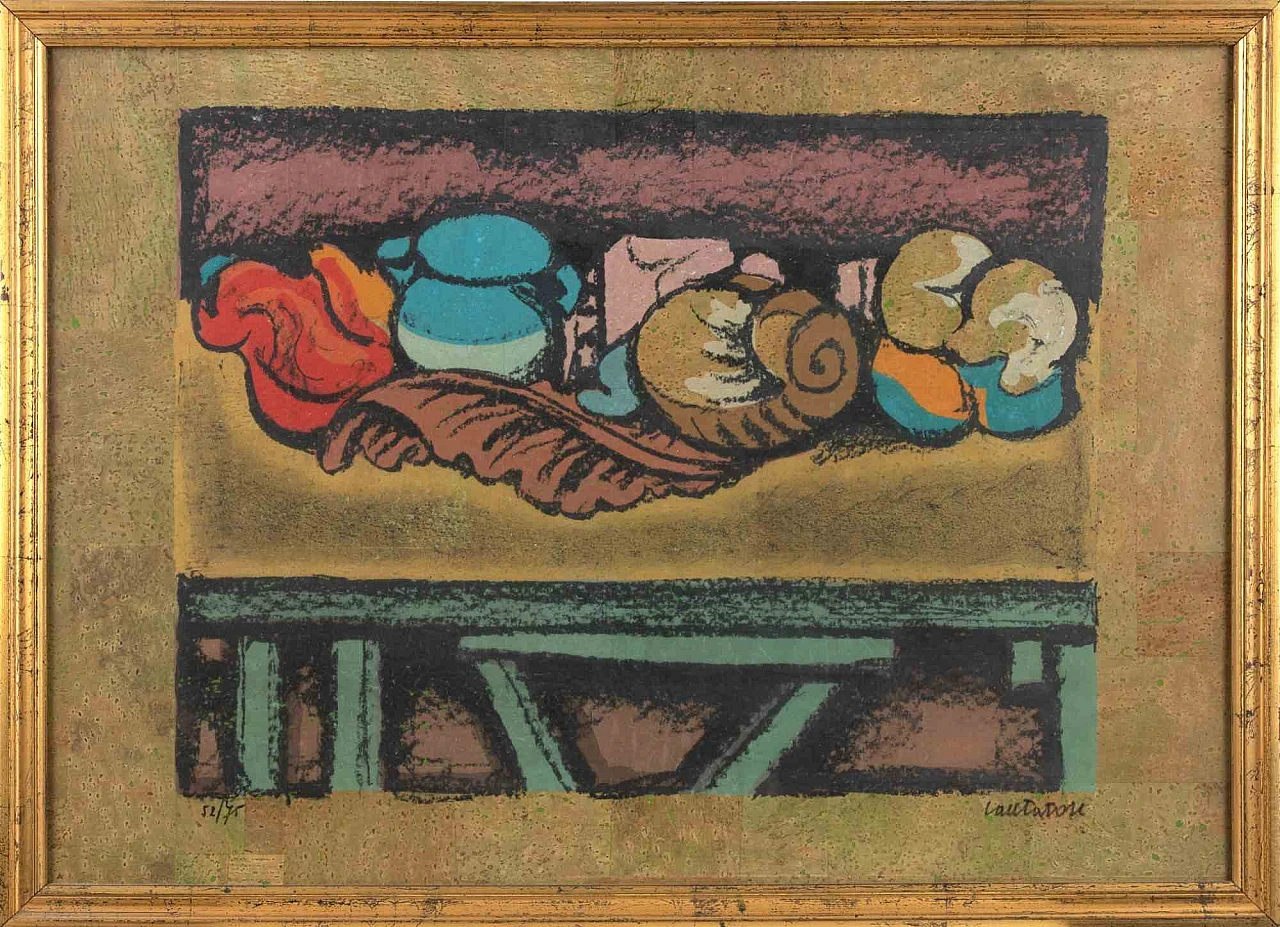 Domenico Cantatore, Still Life, Woodcut 2000s 1