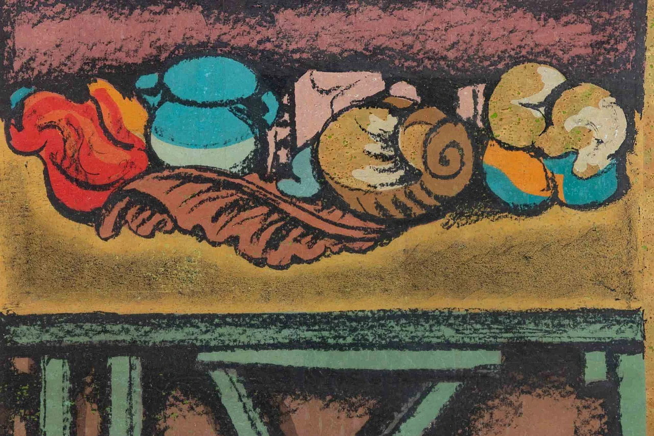 Domenico Cantatore, Still Life, Woodcut 2000s 4