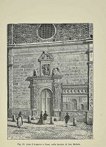 Various Authors, Arch of Augustus, Lithograph 19th century