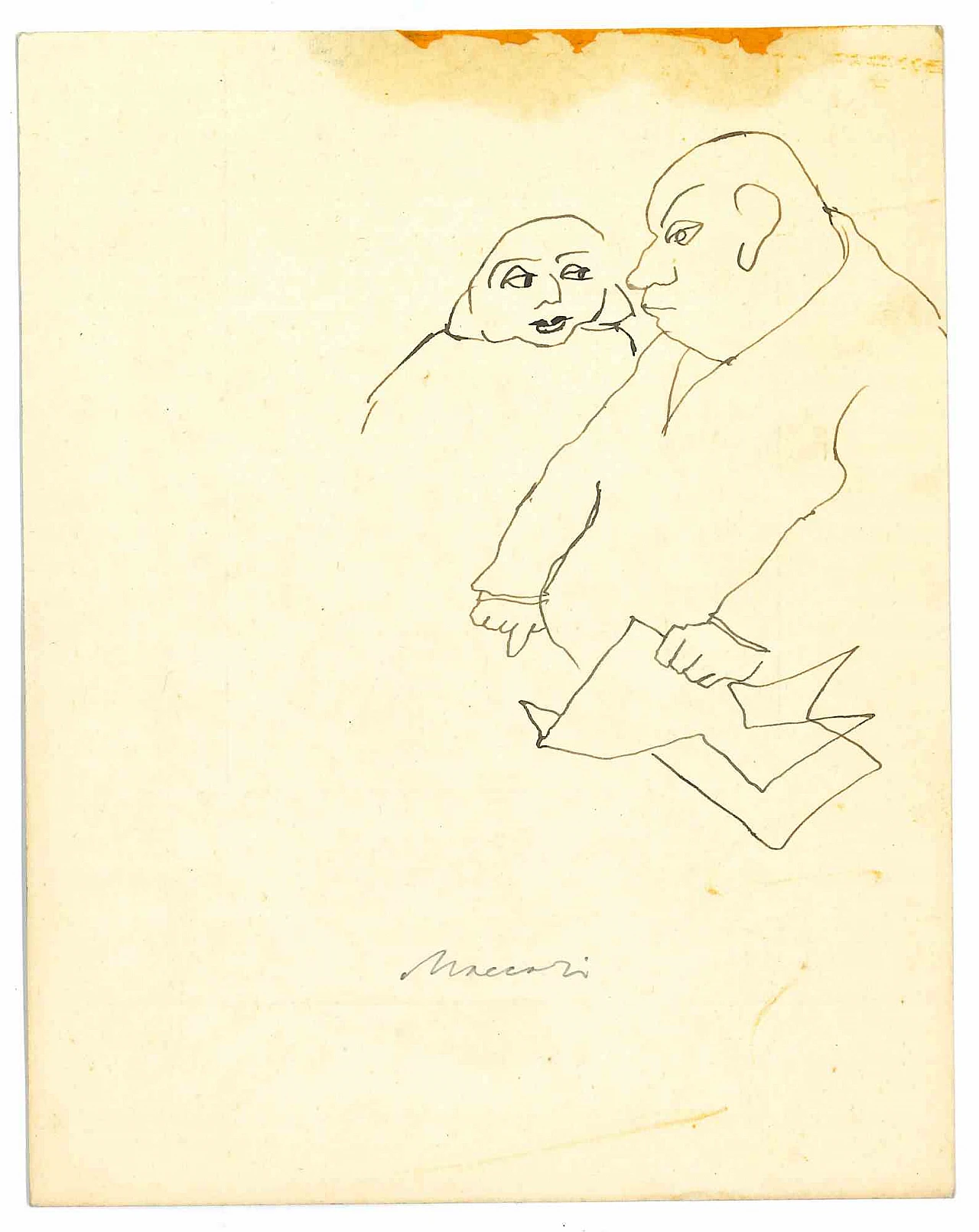 Mino Maccari, Conversazione, Disegno Disegno-Inchiostro Anni 2000 1