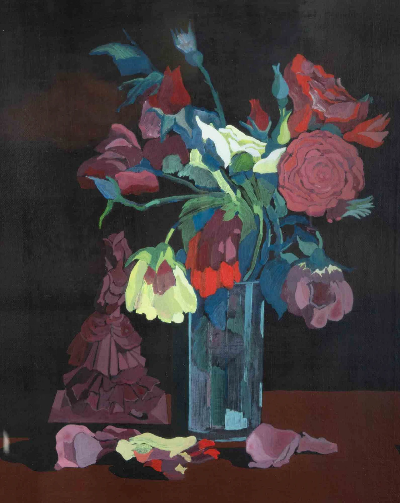 Antonio Mellone, Still life with Flowers, Oil Painting 1980s-1990s 3