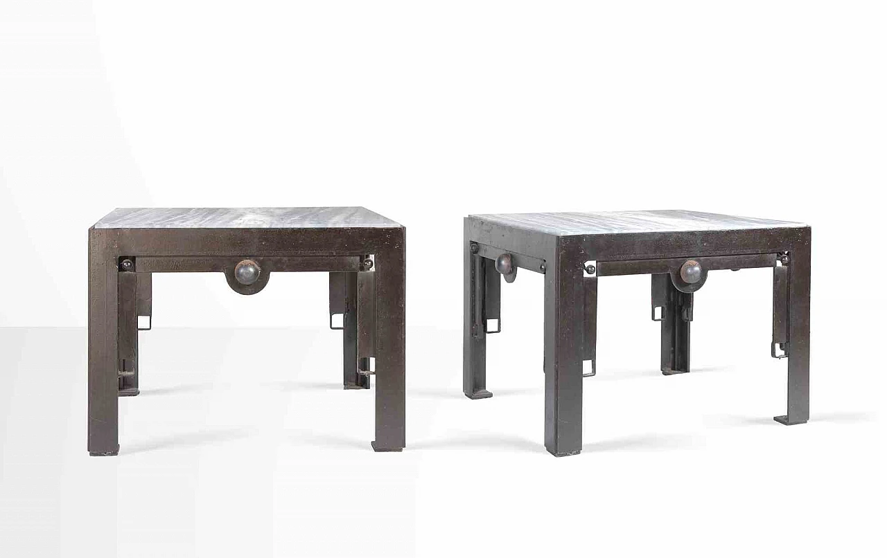 Roberto Fallani, Pair of  Alchemica Iron Coffee Table by Roberto Fallani 2000s 4