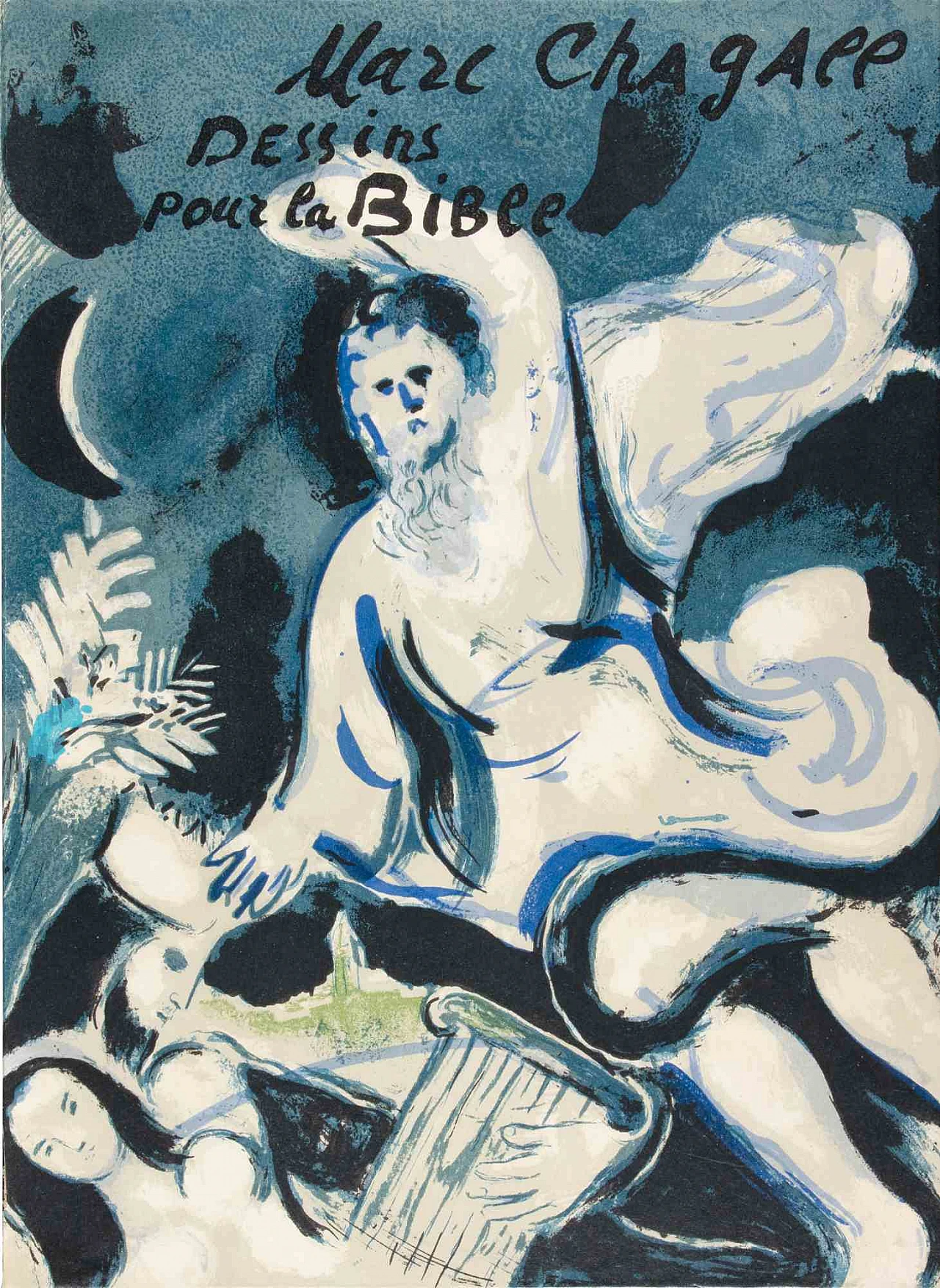 Marc Chagall, Cover for "Dessins pour la Bible", Lithograph 1960s-1970s 1