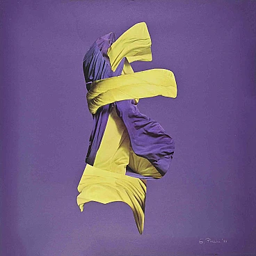 Genny Puccini, Violet and Yellow, Mixed Media 1960s-1970s