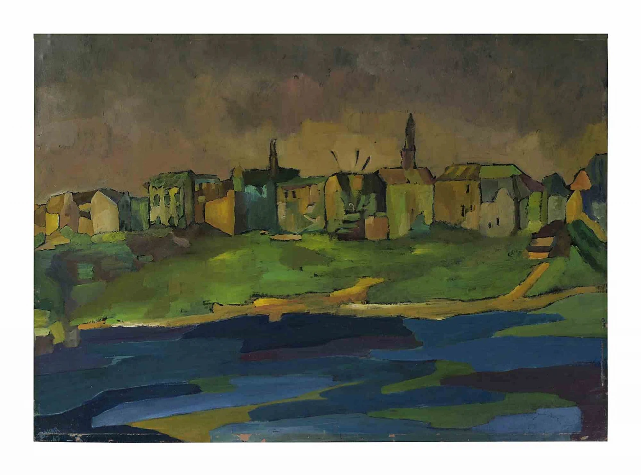 Sconosciuto, Paesaggio, Olio su tela 1960-1979 1