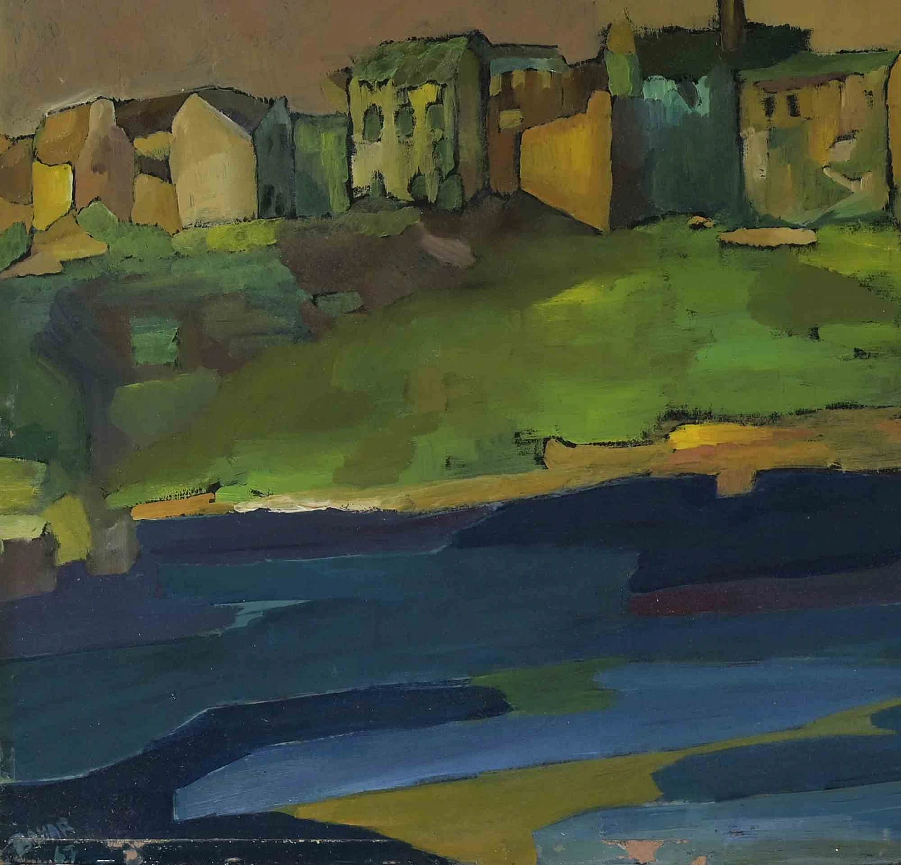 Sconosciuto, Paesaggio, Olio su tela 1960-1979 3