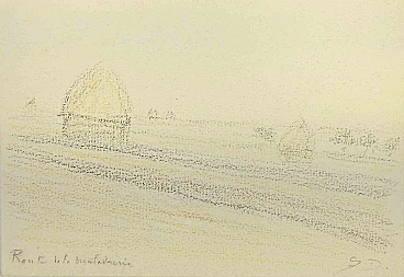 Edmond Dua, Il villaggio, disegno Anni 2000