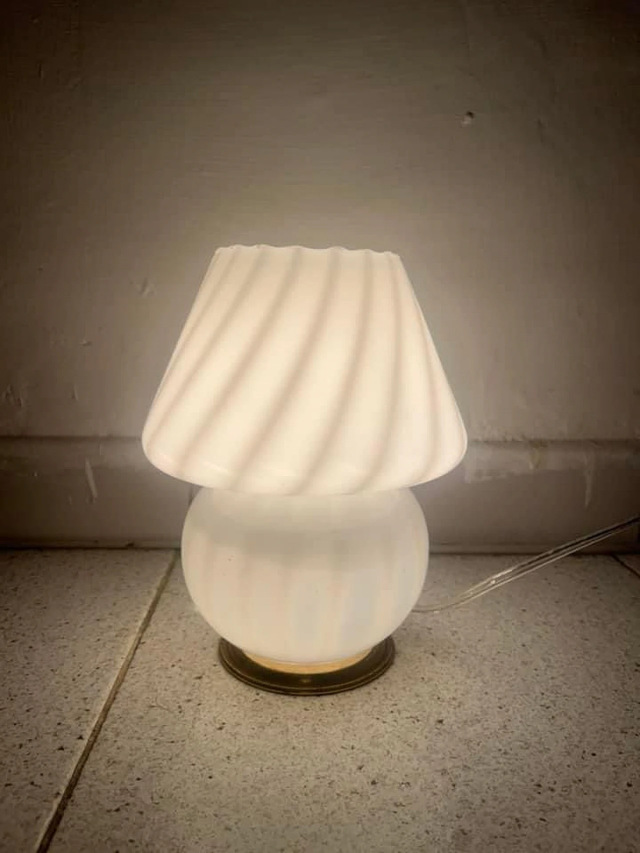 Mushroom lamp in Murano glass, late 20th century 1