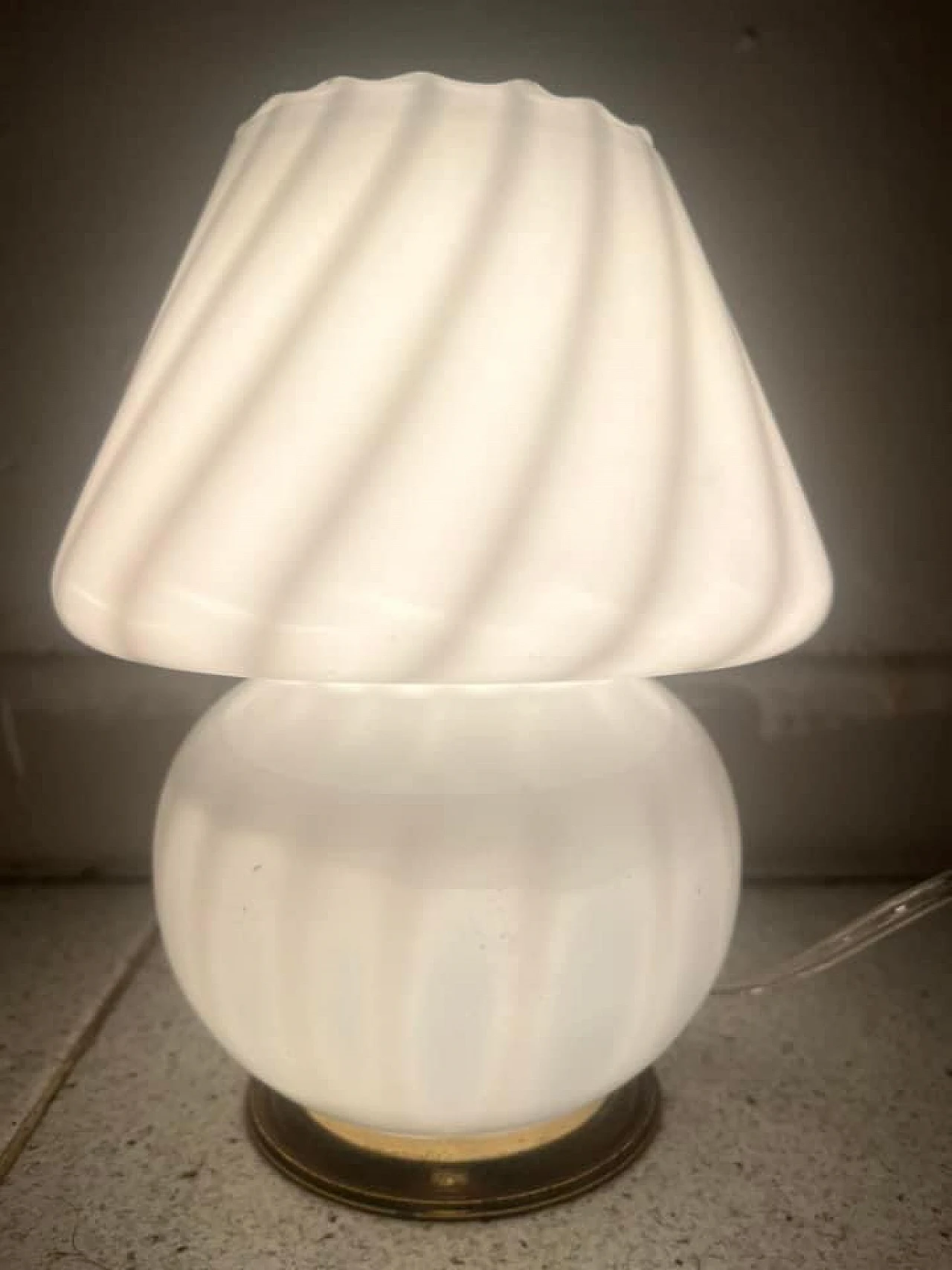 Mushroom lamp in Murano glass, late 20th century 2