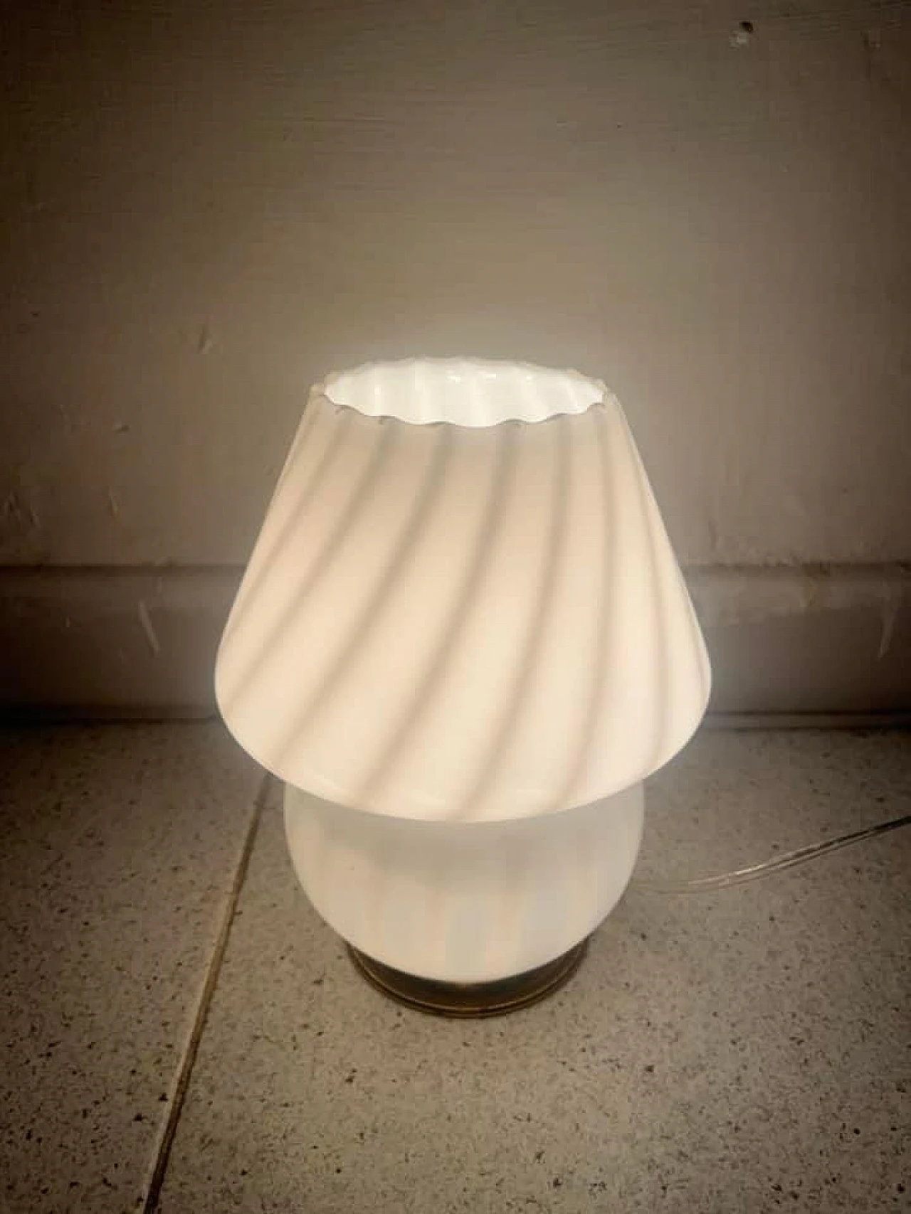 Mushroom lamp in Murano glass, late 20th century 4