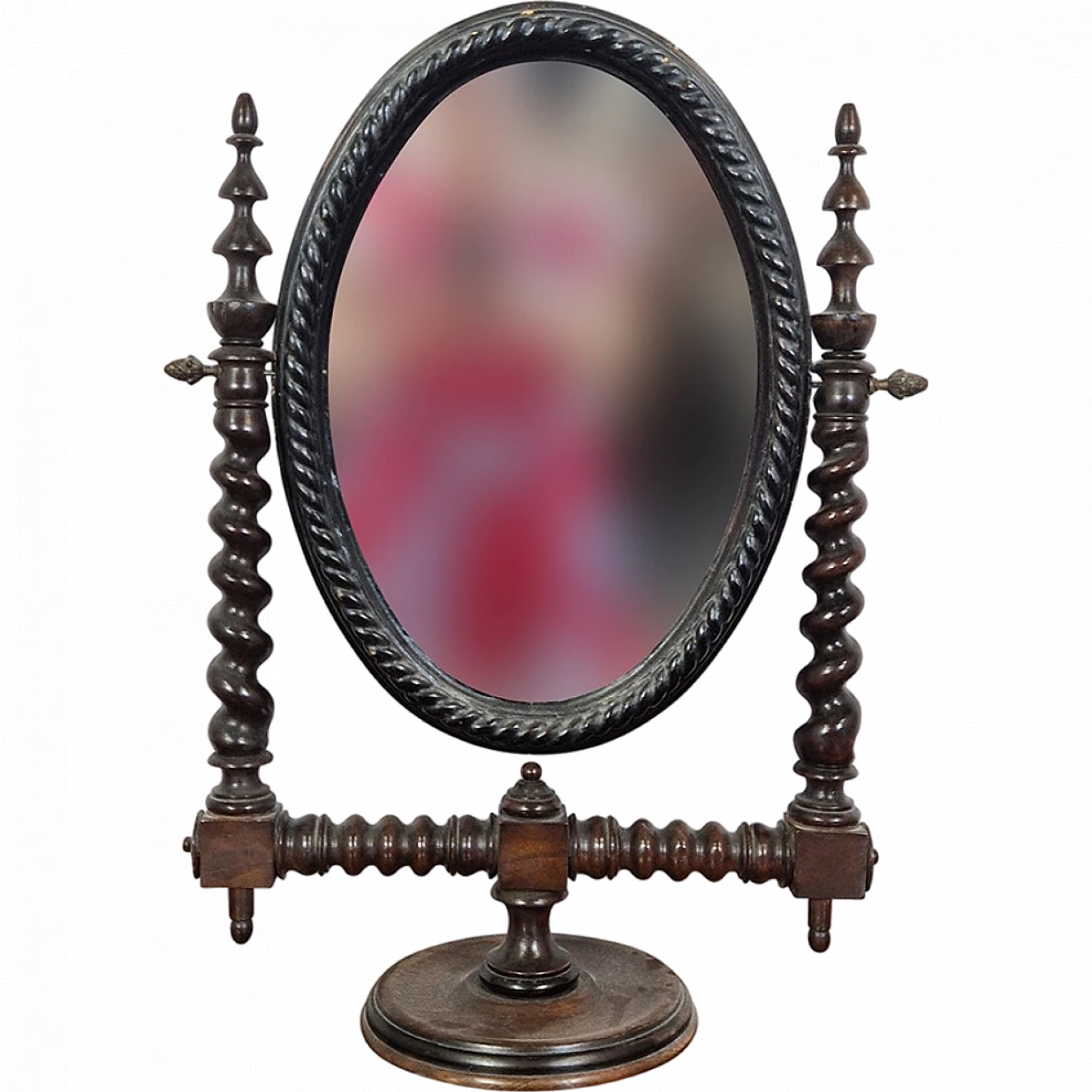 Mirror with wooden base, early 20th century 7