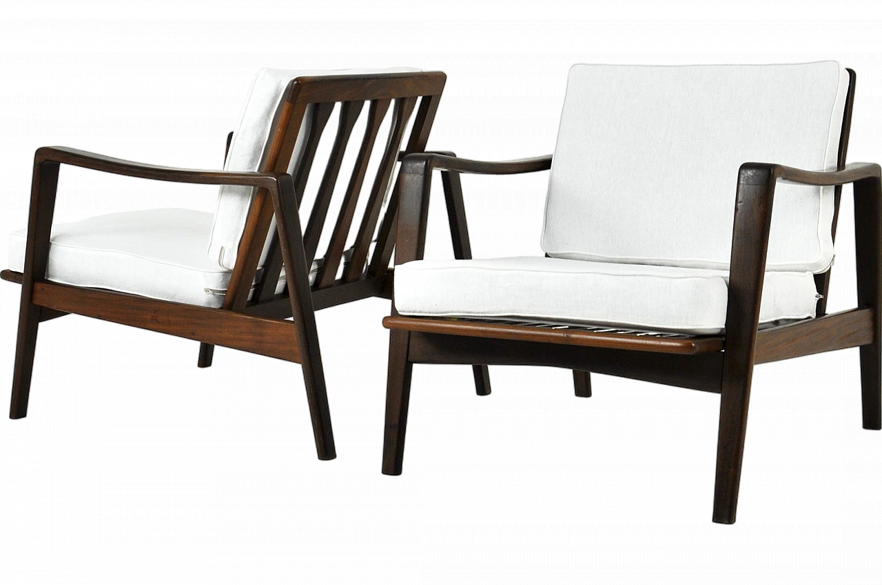 Pair of lounge chairs by Arne Wahl Iversen for Komfort, 1950s 13