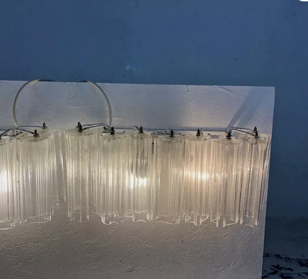 Pair of Murano glass wall sconces by Venini, 1960s 8