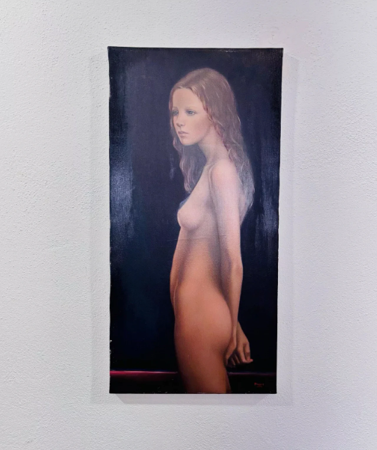 Nude of Young Girl by Pasquale Picazio, oil on canvas, 1970s 1