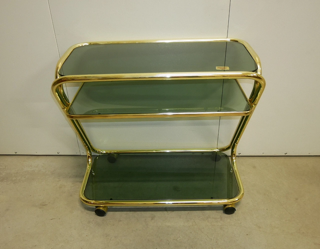 Brass food trolley di Morex, 70s 1