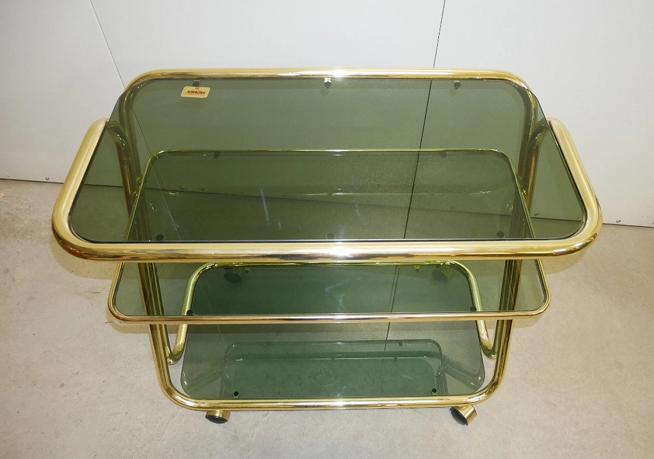 Brass food trolley di Morex, 70s 9