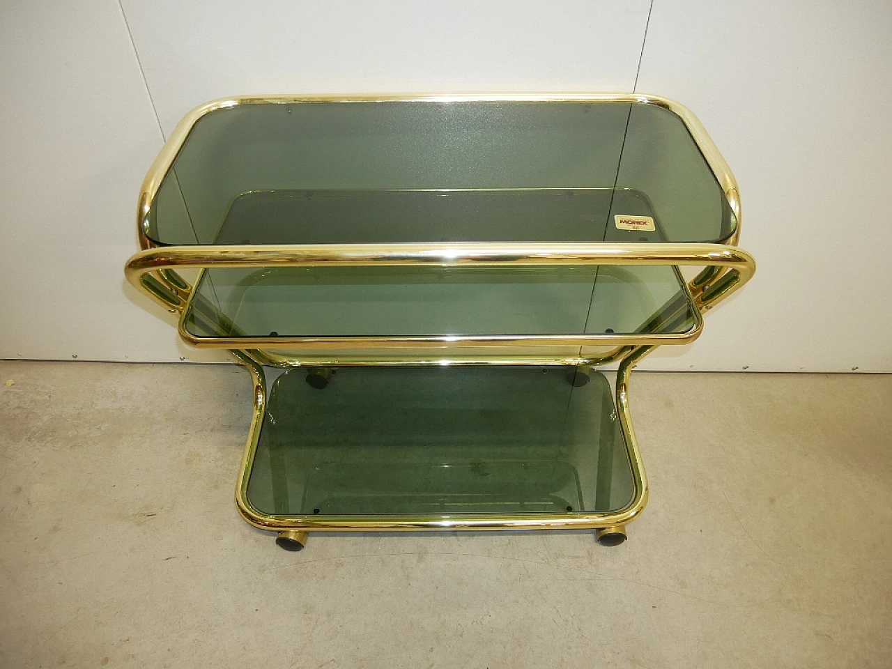 Brass food trolley di Morex, 70s 10