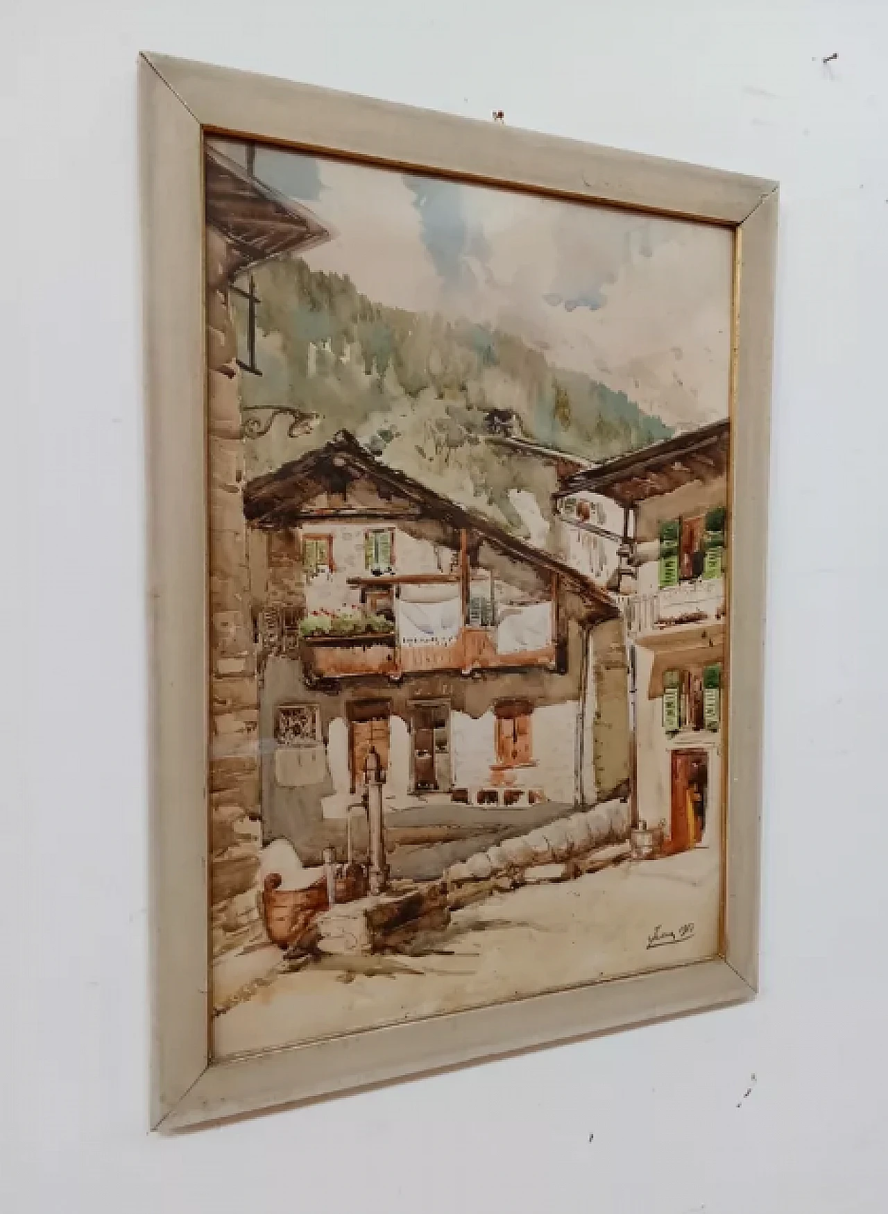 Baite Valtellinesi, watercolour on paper, 1950s 2