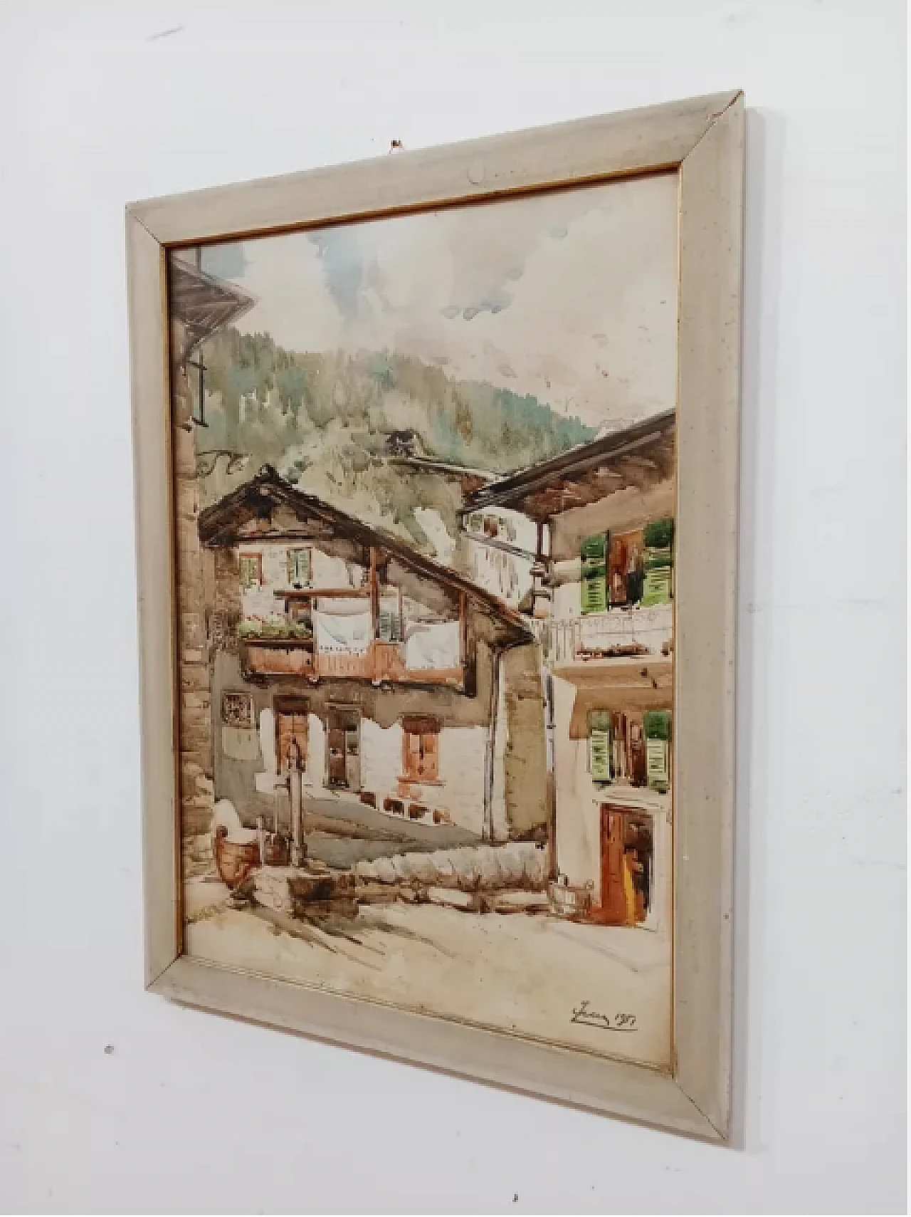 Baite Valtellinesi, watercolour on paper, 1950s 3