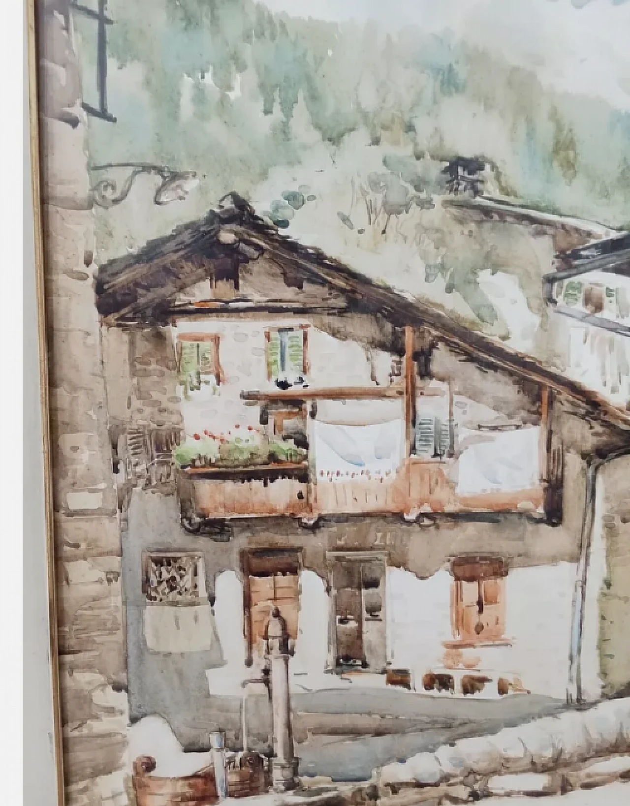 Baite Valtellinesi, watercolour on paper, 1950s 5