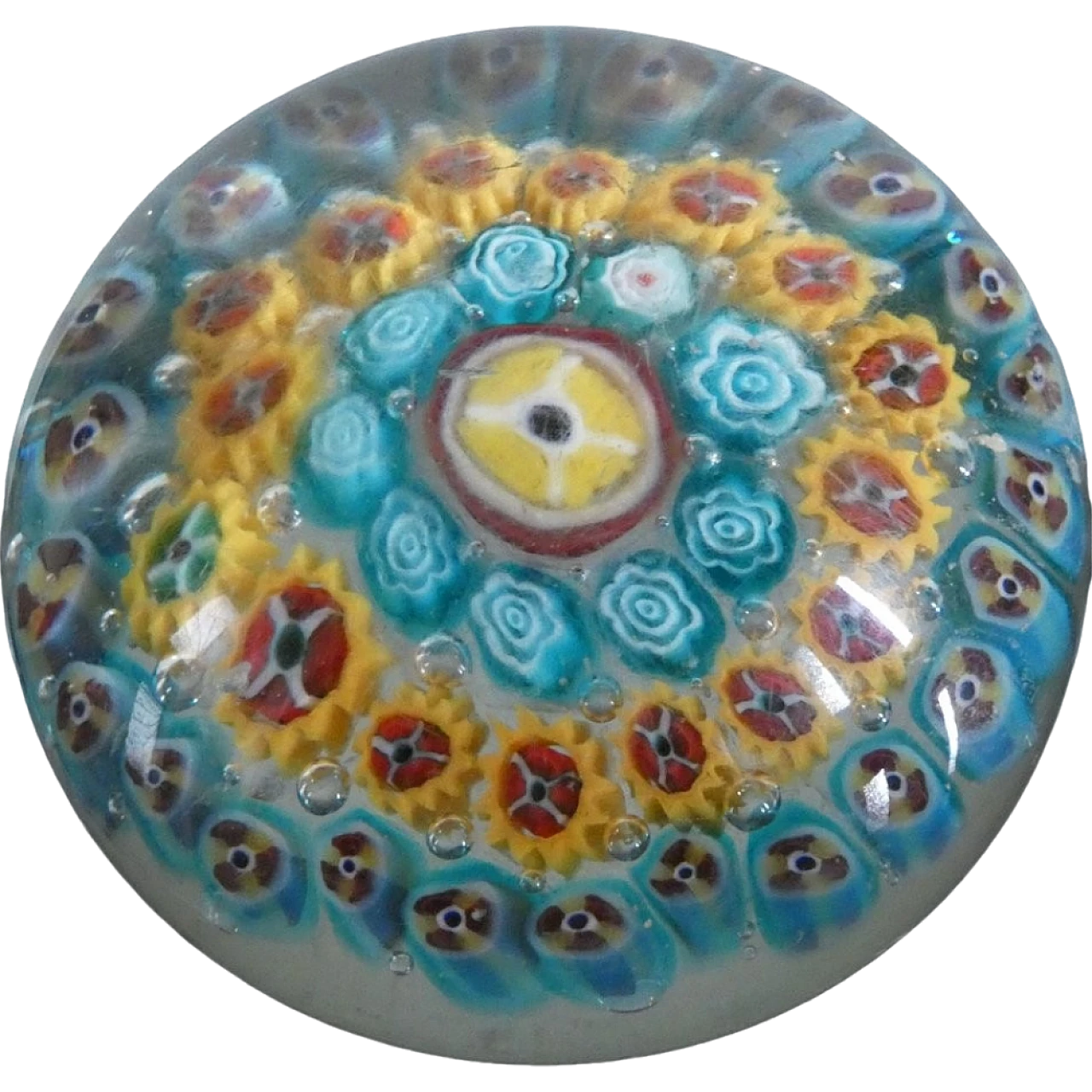 Fermacarte in vetro di Murano con murrine, anni '50 10