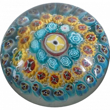 Murano glass paperweight with murrine, 1950s