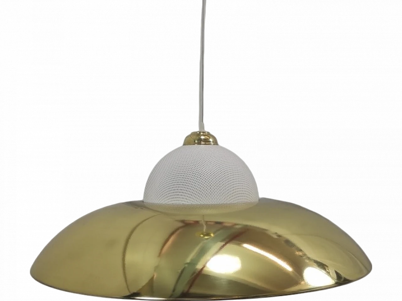 Brass pendant lamp, 1970s 7