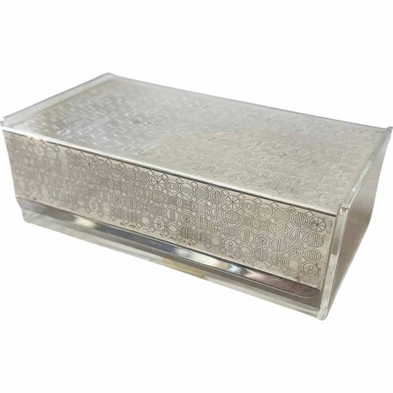 Silver-plated and plexiglass vanity box, 1980s 11