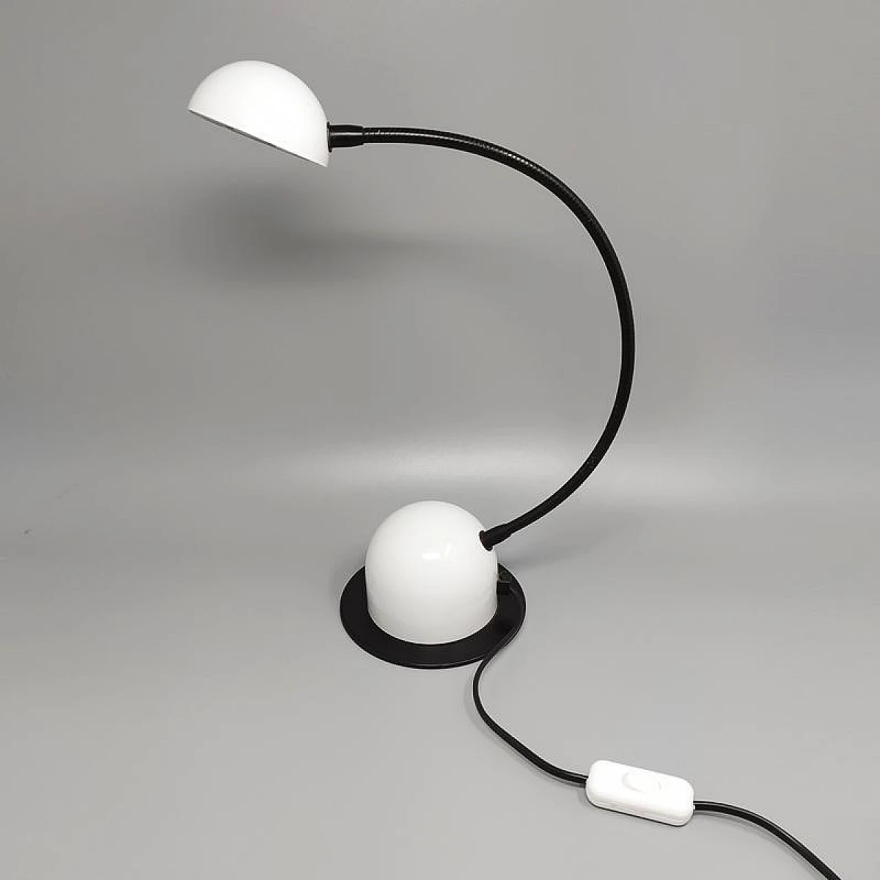 White table lamp by Veneta Lumi, 1970s 3