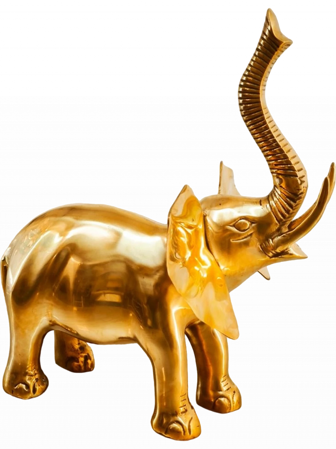 Gold brass elephant, 1960s 12