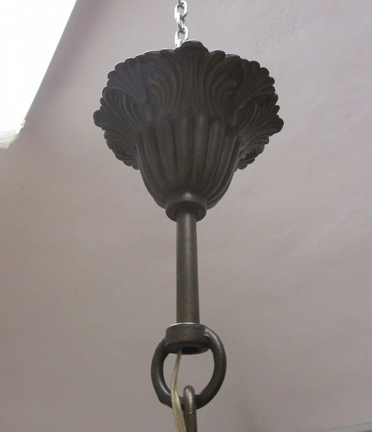 Lampadario Impero in cristallo e ottone, primi 900 8