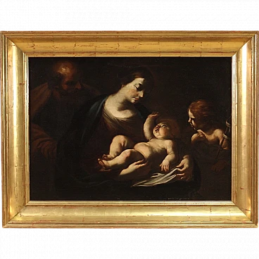 Holy Family, Italian Baroque painting, 17th century